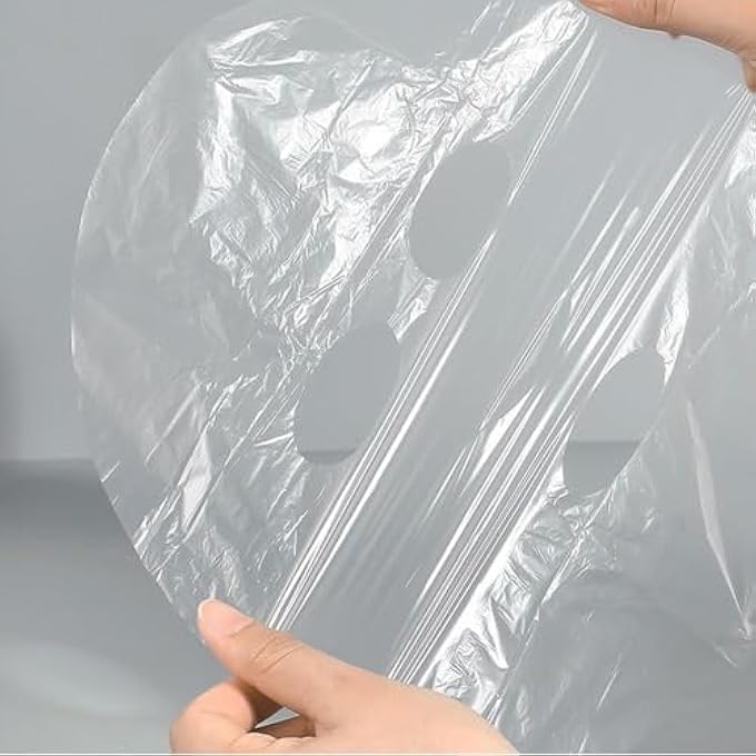 UtySty 400 PACK PLASTIC FACIAL MASK DISPOSABLE SHEET MASK WRAP FACE MOISTURIZER MASK DIY FOREHEAD WRINKLE PATCHES FOR CLAY FACE CREAMS MUD MASK COLLAGEN MOISTURIZING CREAM NIGHT LOTION ABSORBING - Image 2